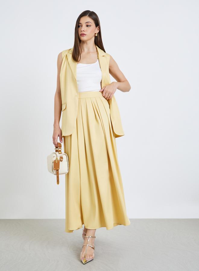 Styli Women Box Pleated A-Line Maxi Skirt - Image 5